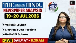 The Hindu Analysis & PIB | 19-20 July 2026 | Current Affairs | UPSC | Drishti IAS English