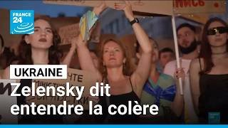 Zelensky dit entendre les Ukrainiens après une nouvelle journée de manifestations • FRANCE 24