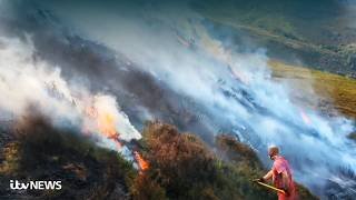 Wildfires continue to burn in Scottish highlands as questions are raised over response