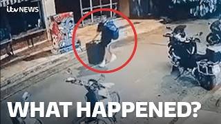 CCTV police believe shows man carrying suitcase 'containing dead Scottish woman's body' in Athens