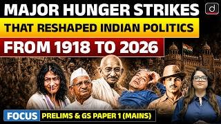 Hunger Strikes in India: From Freedom Struggle to Sonam Wangchuk | UPSC | Drishti IAS English