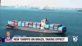 New US tariffs on thousands of Brazilian imports take effect
