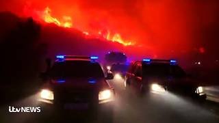Apocalyptic scenes in Spain's Zaragoza region as 'biggest wildfire' rages