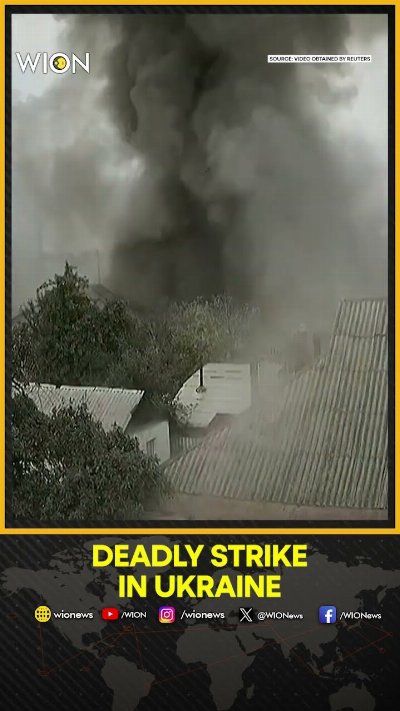 CCTV Footage Shows Moment of Deadly Missile Strike on Ukraine's Kharkiv | WION Shorts