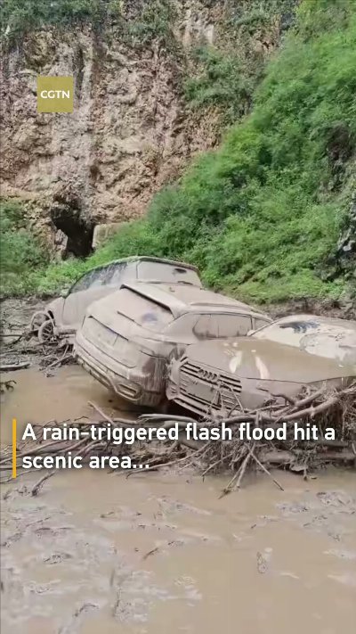 Rain-triggered flash flood kills 10 in NW China's Gansu scenic area