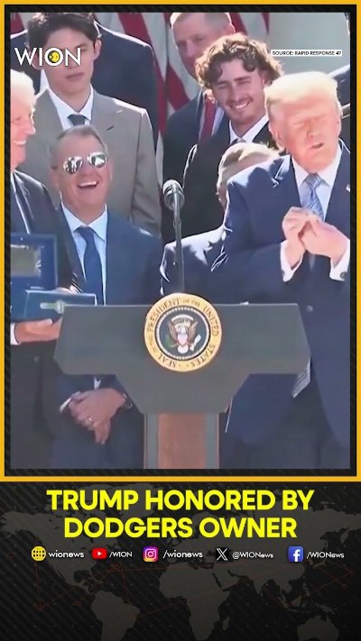 Trump Receives Custom Dodgers '47 Jersey & World Series Ring | Dodgers Owner Honors US President