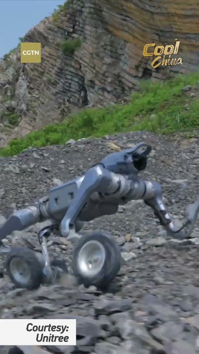 China unveils all-terrain robot that climbs like a goat #coolchina