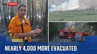 France wildfires: Firefighters brace for heatwave as nearly 4,000 more evacuated
