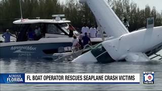 Florida boat operator helps rescue 10 people after seaplane crashes in Bahamas