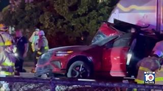 Brightline train collides with car on tracks in Fort Lauderdale