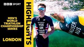 HIGHLIGHTS: Men's London World Triathlon Championship | Matt Hauser claims third win | BBC Sport