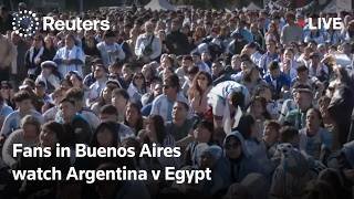 LIVE: Fans in Buenos Aires watch Argentina v Egypt