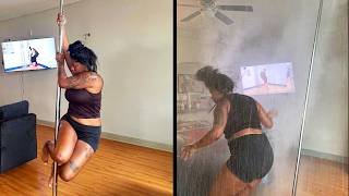 She Tried Pole Dancing at Home
