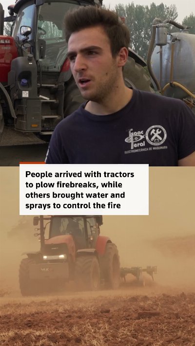 Neighbors unite to protect their town from wildfires in Spain