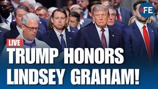LIVE: Trump Honours Lindsey Graham at Washington Cathedral Funeral | Netanyahu & Zelensky Attend