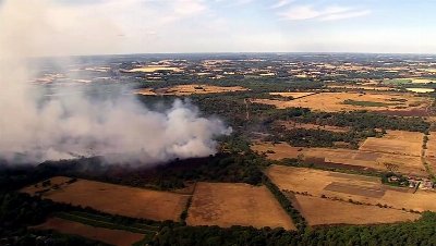Large wildfire rips through Dunwich Heath