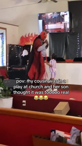Kid Rushes On Stage To Save Mom