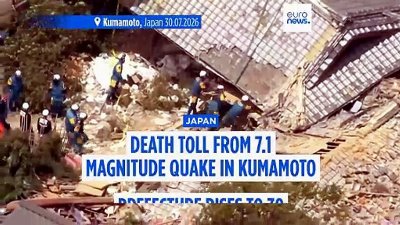 Death toll from Japan's earthquake rises to 30 as vital 72-hour window for rescues enters critical phase