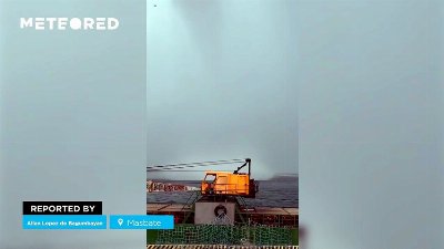 Massive waterspout captured on camera in Masbate, Philippines