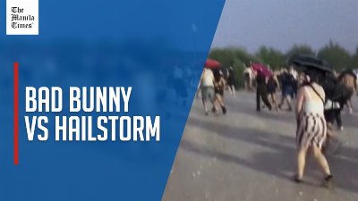 Fans rush out of Bad Bunny concert due to hailstorm in Milan