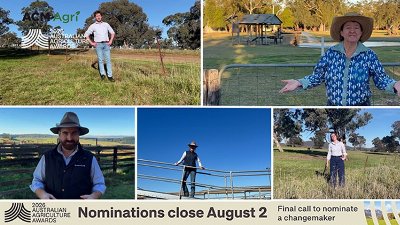 Nominate yourself or someone else for the 2026 Australian Agriculture Awards now!