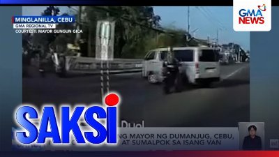Naka-motorsiklong mayor ng Dumanjug, Cebu, nag-counterflow at sumalpok sa van | Saksi