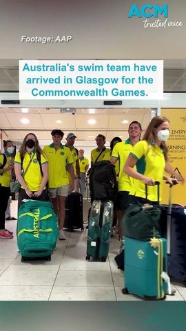 Aussie swim team touch down in Glasgow