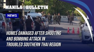 Homes damaged after shooting and bombing attack in troubled southern Thai region
