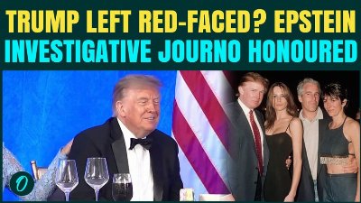 Epstein Investigative Journalist Honoured Before Trump; Karoline Leavitt Seen Comforting President
