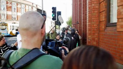 Funeral director arrives at Hull Crown Court