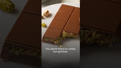 You spent more on candy, but got less