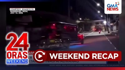 24 Oras Weekend: (Parts 1&2) Swerving jeepney; Bata na-trap sa culvert; Yacht on fire; atbp.