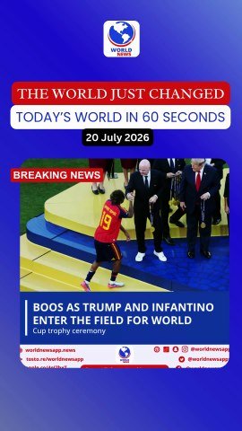 Boos as Trump and Infantino enter the field for World Cup trophy ceremony.