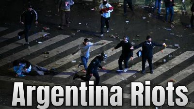 Riots Erupt in Argentina's Capital After World Cup Loss—Police Use Tear Gas and Water Cannons