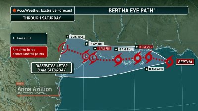 Bertha threatens Gulf Coast with flooding rain and storm surge