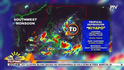 Bagyong #KiyapoPH, napanatili ang lakas habang binabaybay ang Philippine Sea; Signal No. 1, nakataas na sa ilang bahagi ng Northern Luzon