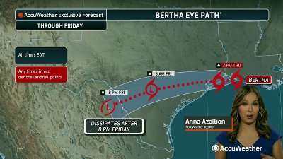 Bertha to make second landfall in Texas