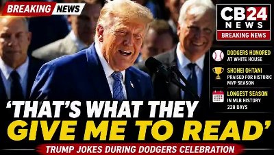 Trump Honors Los Angeles Dodgers at White House, Praises Shohei Ohtani's Historic MVP Season