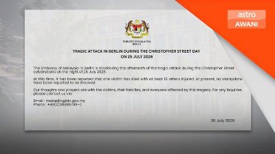 Tiada rakyat Malaysia terjejas - Kedutaan