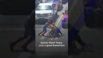 Spider-Man? Nope. Just a good Samaritan