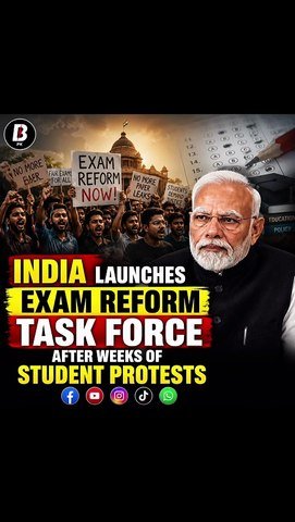 India launches exam reform task force after weeks of student protests