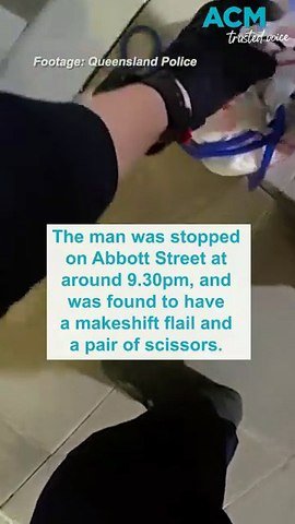 Makeshift flail weapon found during Cairns patrol