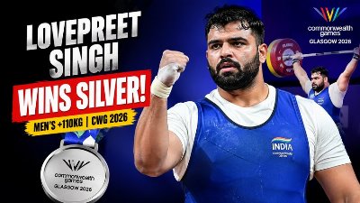 Lovepreet Singh Wins Silver In Men's +110kg as David Liti Claims Gold at CWG 2026